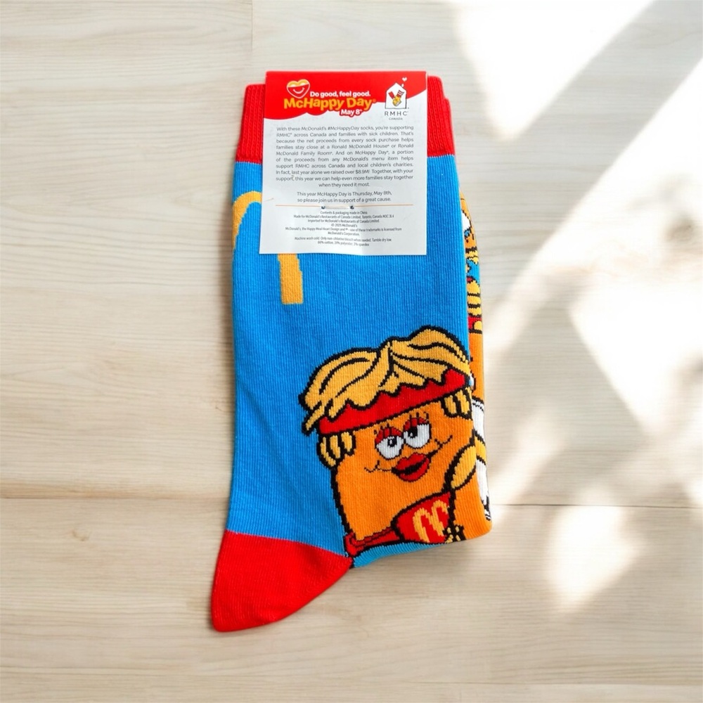 NEW McDonald's McHappy Blue NUGGET BUDDIES Character Socks Limited Edition 2025